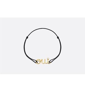 New in box Dior Oui diamond bracelet with black cord ~ in gift box w bag!